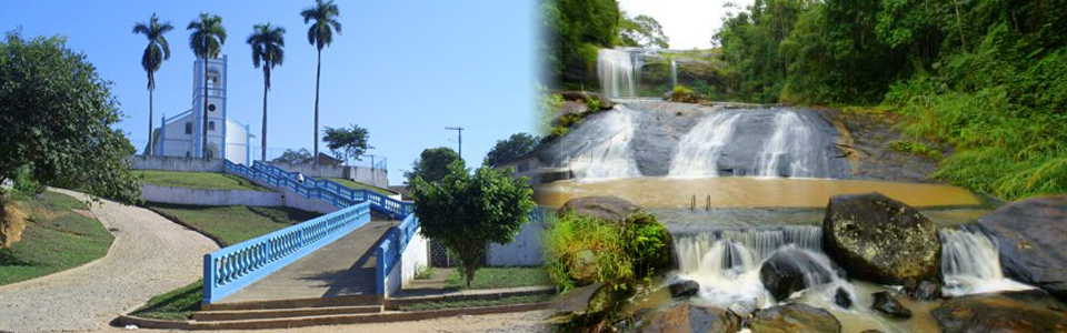 Igreja e cachoeira